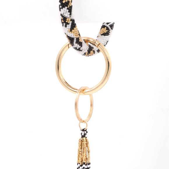 Keychain Accessories - Tassel Keychain Seed Bead Beaded Keyring Bangle